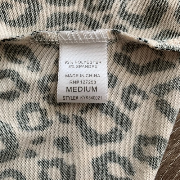 Criss Cross Leopard Print Flowy Cardigan - Picture 5 of 5